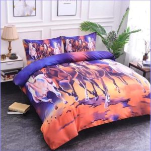 Duvet cover 1 person with horses