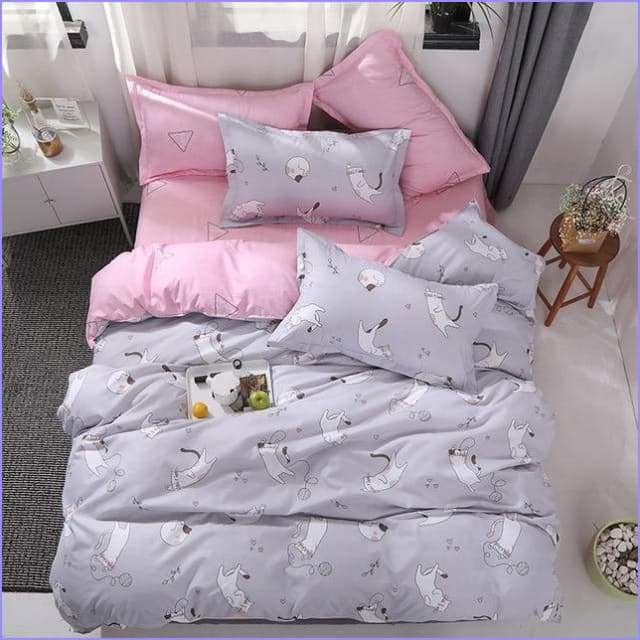 Duvet cover 1 person cat pattern