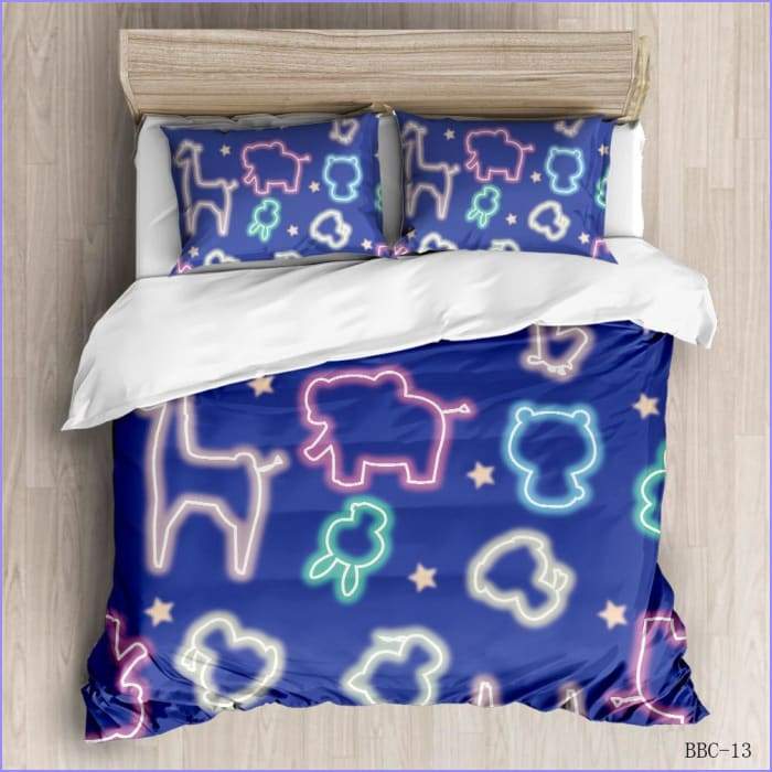 Neon animal duvet cover
