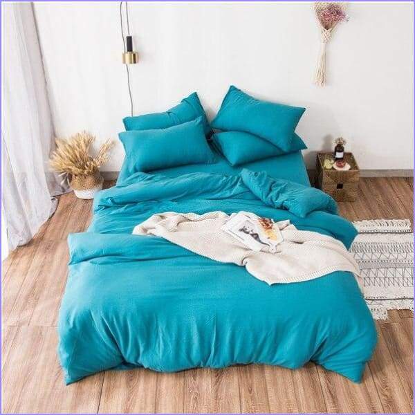 Duck blue duvet cover