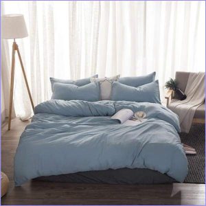 Pastel blue duvet cover