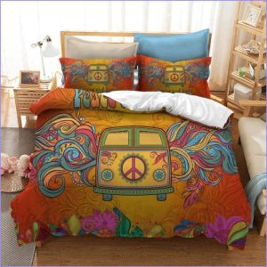 Van hippie duvet cover