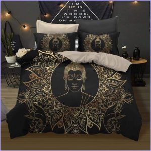 Golden Buddha duvet cover