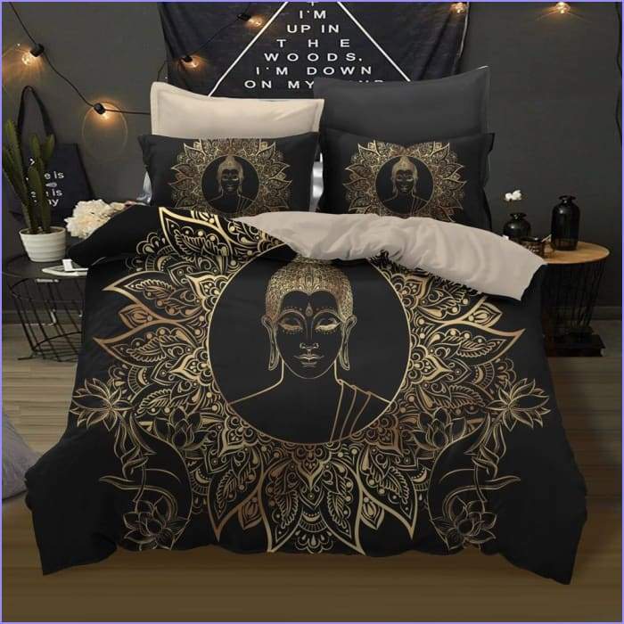 Golden Buddha duvet cover