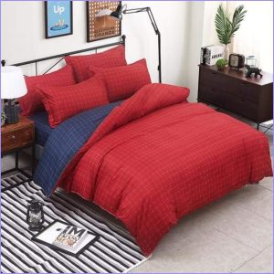 Red tile duvet cover