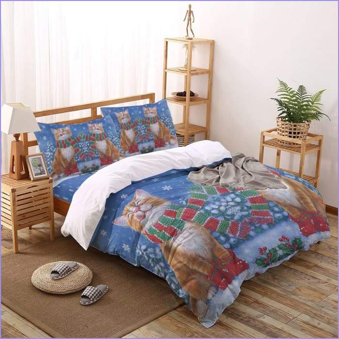 Holiday cat duvet cover - Image 2