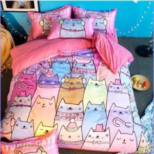 Family cat duvet cover