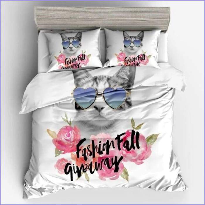 Fashion cat duvet cover