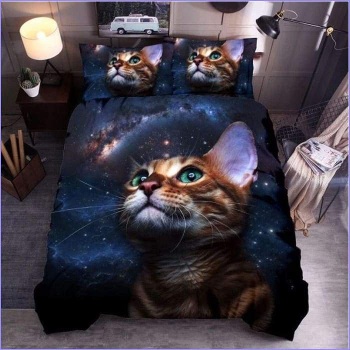 Galaxy cat duvet cover