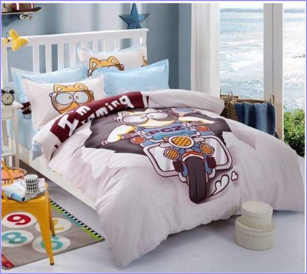 Motorcycle cat duvet cover - Image 2