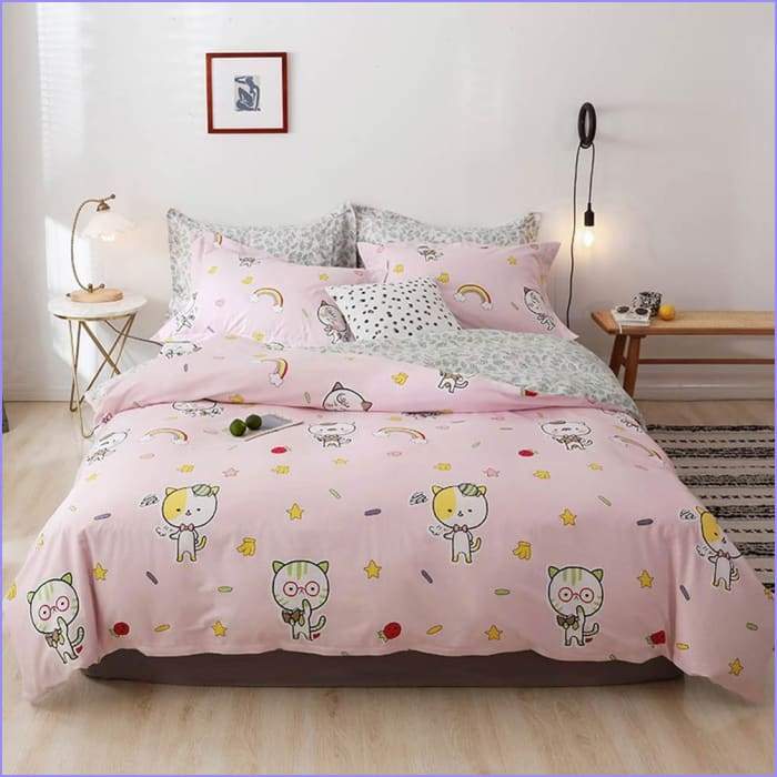 Rose cat duvet cover