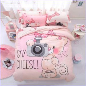 Rose kitten duvet cover