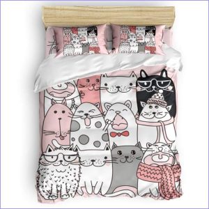 Duvet cover Cats with family
