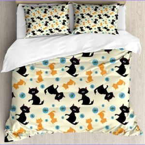 Duvet cover Cats and Fish