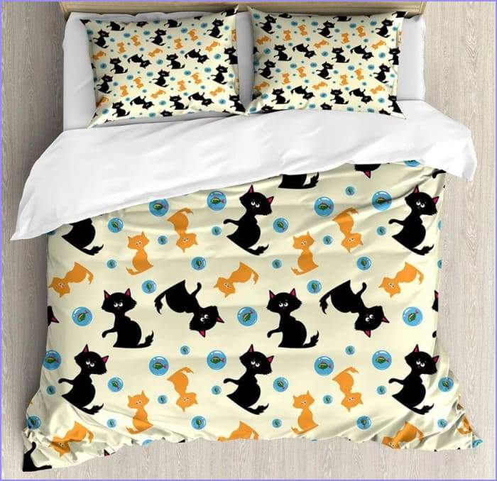 Duvet cover Cats and Fish