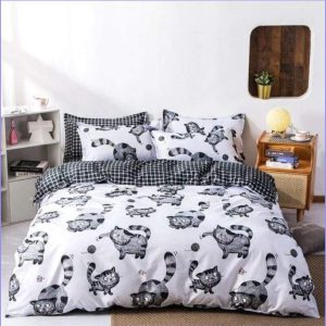Duvet cover players cats