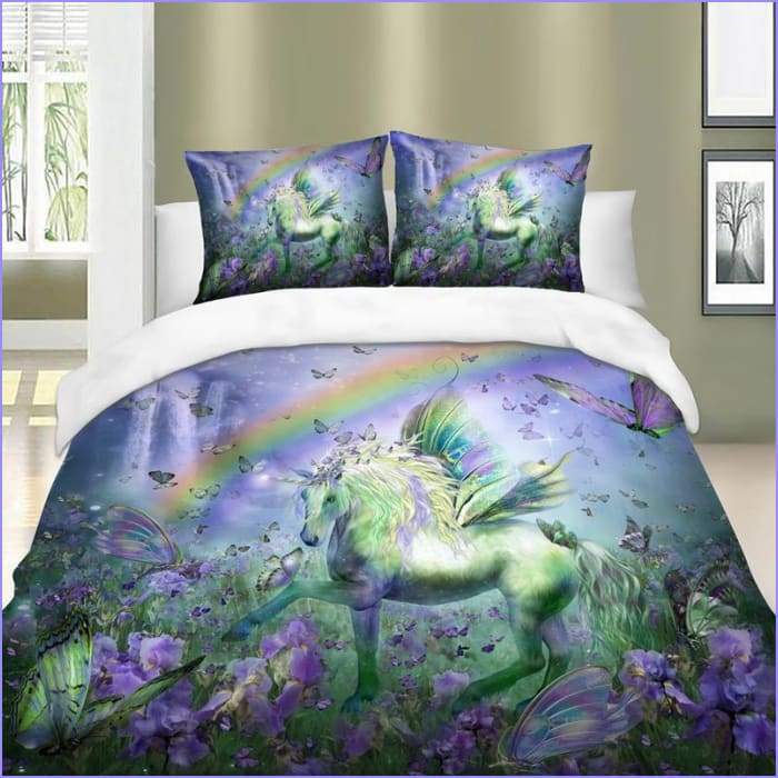 Rainbow horse duvet cover
