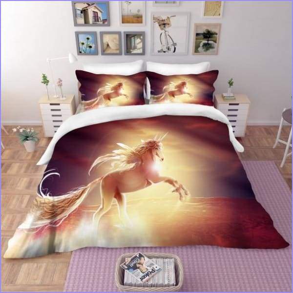 Sunset horse duvet cover