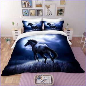 Horse night duvet cover