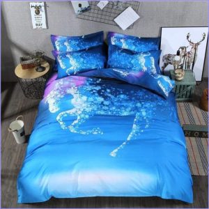 Snow horse duvet cover