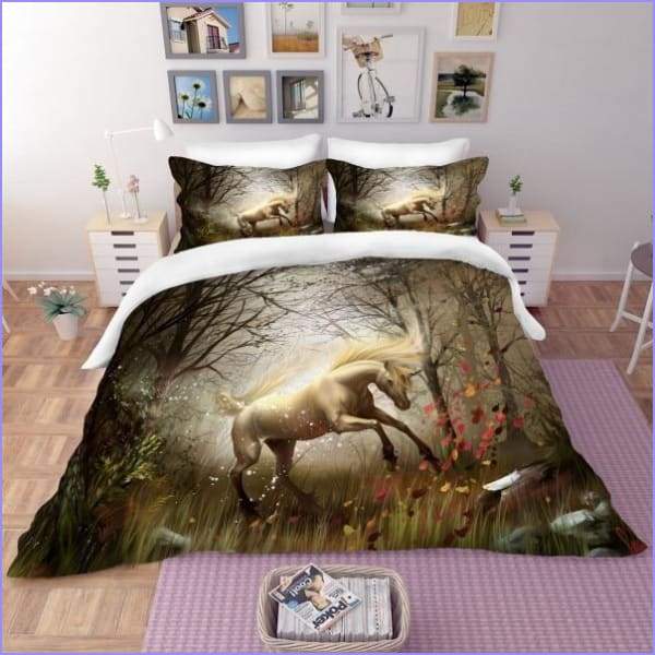 Horse Duvet Cover - Autumn Forest