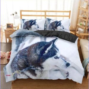 Snow dog duvet cover