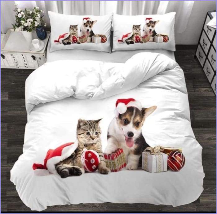 Duvet cover dog and cat