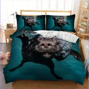 Duvet Cover dog swimmer