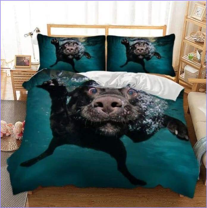 Duvet Cover dog swimmer