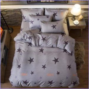 Gray star duvet cover