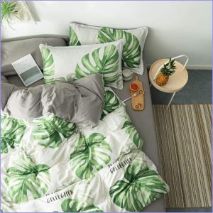 Floral duvet cover tropical plant