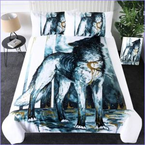 Gothic Duvet Cover Wolf - Bleaming Soul