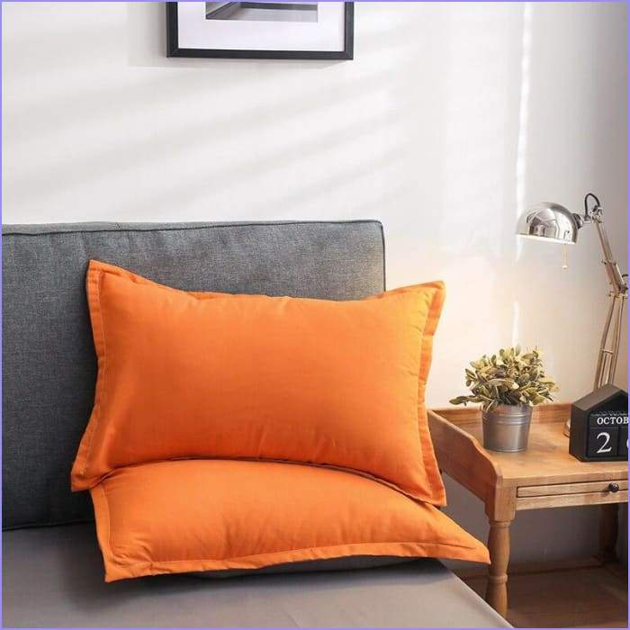 Gray and orange duvet cover - Image 3