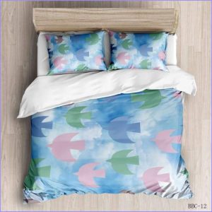 Geometric swallow duvet cover
