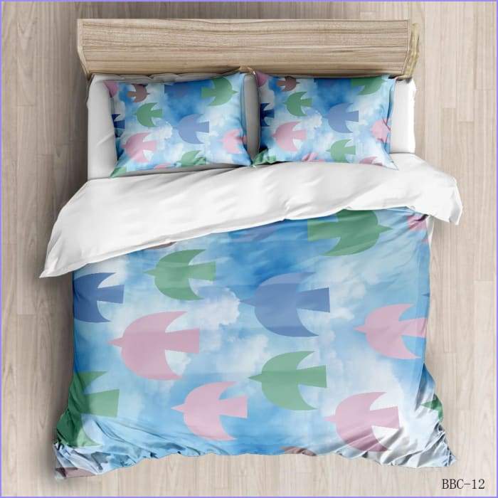 Geometric swallow duvet cover