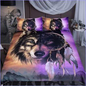 Loup printed duvet cover