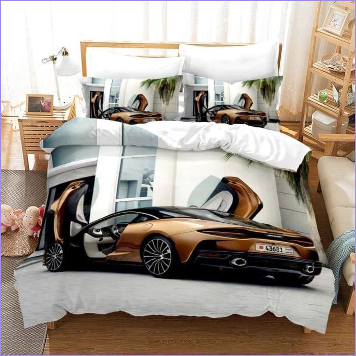 Sports car printed duvet cover