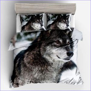 Loup printed duvet cover