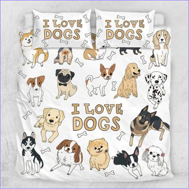 Duvet cover I like dogs