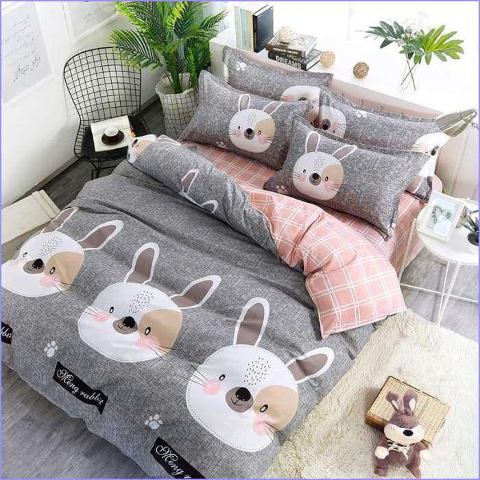Gray bunny duvet cover - Image 2