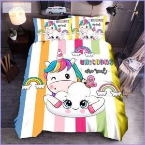 Rainbow and cloud duvet duvet cover