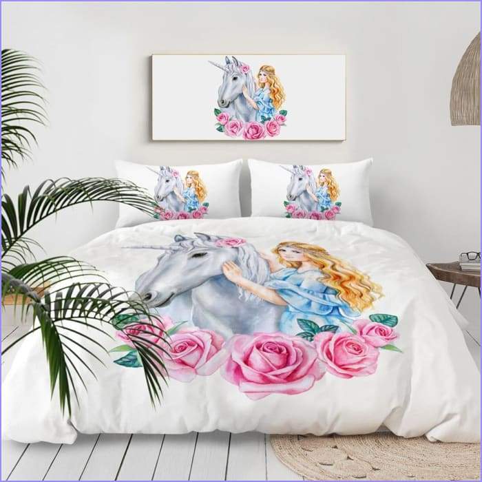 Unicorn duvet cover and princess