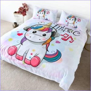 Unicorn kawaii duvet cover music