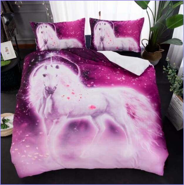 Legendary pink unicorn duvet cover