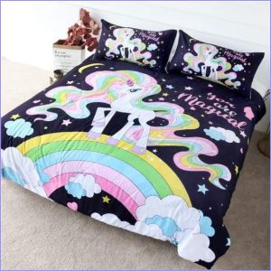 Unicorn duvet cover pony rainbow