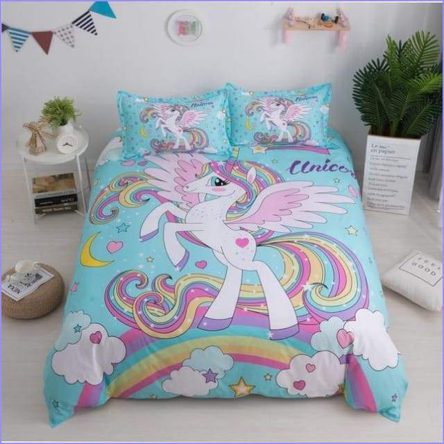 Unicorn Poney Flying Duvet Cover
