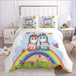 Licorned duvet cover binoculars rainbow
