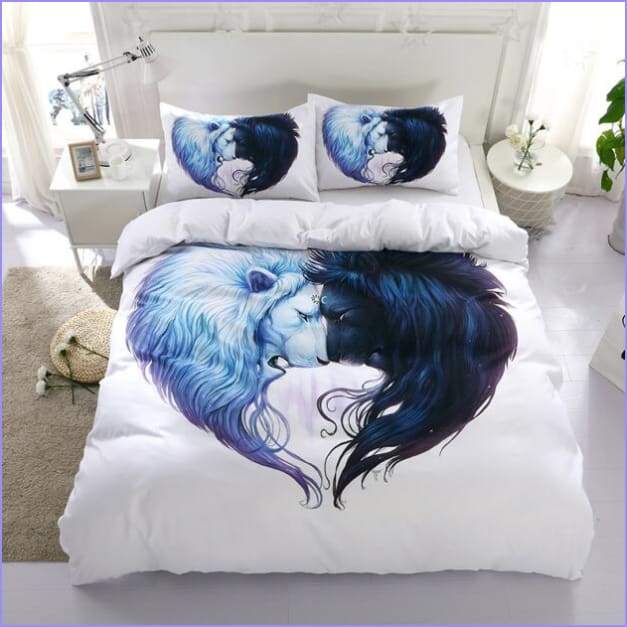 LION YIN & YANG duvet cover
