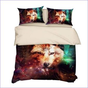 Wolf duvet cover - cosmic