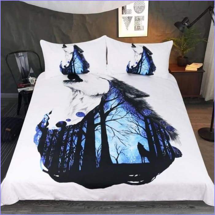 Wolf Duvet Cover Mystic Forest